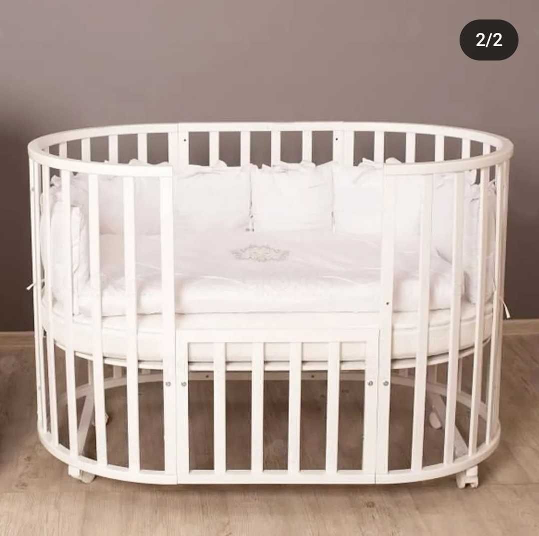 Продам детскую кроватку трансформер 9 в 1, цвет белый.