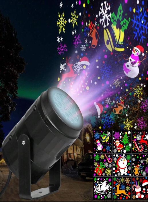 Коледен прожектор с снимки