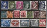 Set de timbre vechi din Germania al doilea razboi mondial