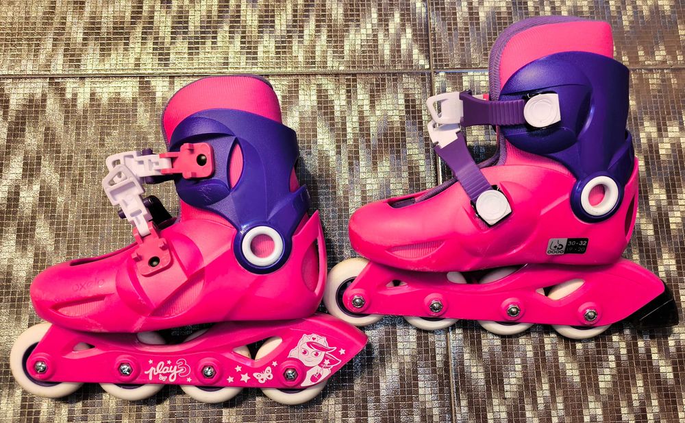 ДЕТСКИ РОЛЕРИ OXELO PLAY 3, розово/лилаво, размер 30-32