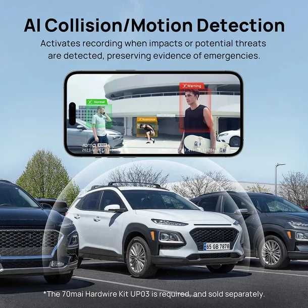 Camera auto 70mai Omni 360⁰, Memorie 128GB, detectie miscare, GPS&ADAS