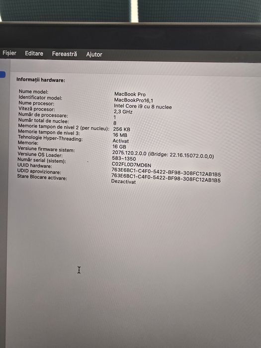 Macbook pro 2019 16inch i9