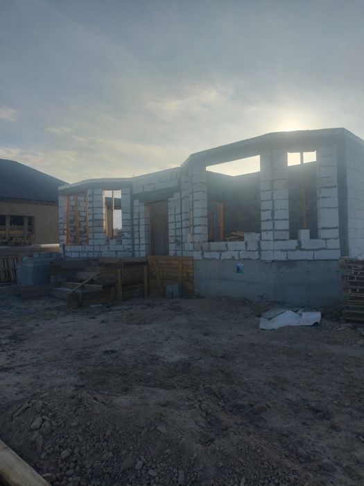 Продам не достроенный дом в Казцикке в заде Ырыс кафе у