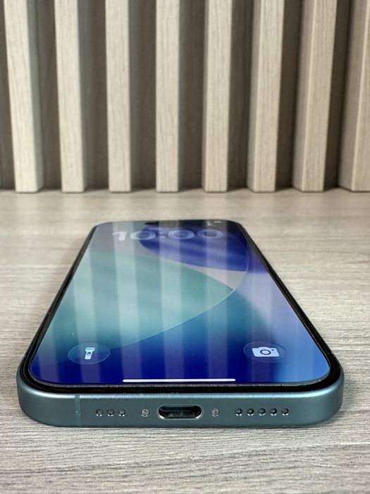 iPhone 16,exact ca NOU,128GB,Baterie 100%,Albastru Teal,liber,GARANTIE