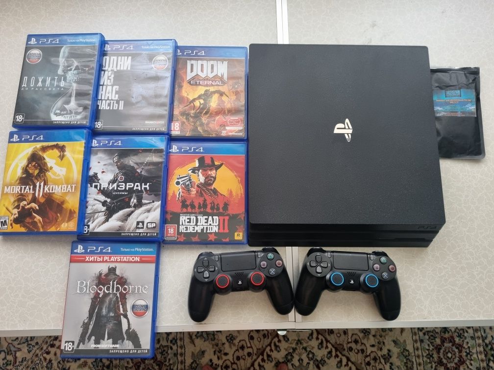 Sony-playstation Ps4pro[7дисk-1tb-3ревезия]+термопаста