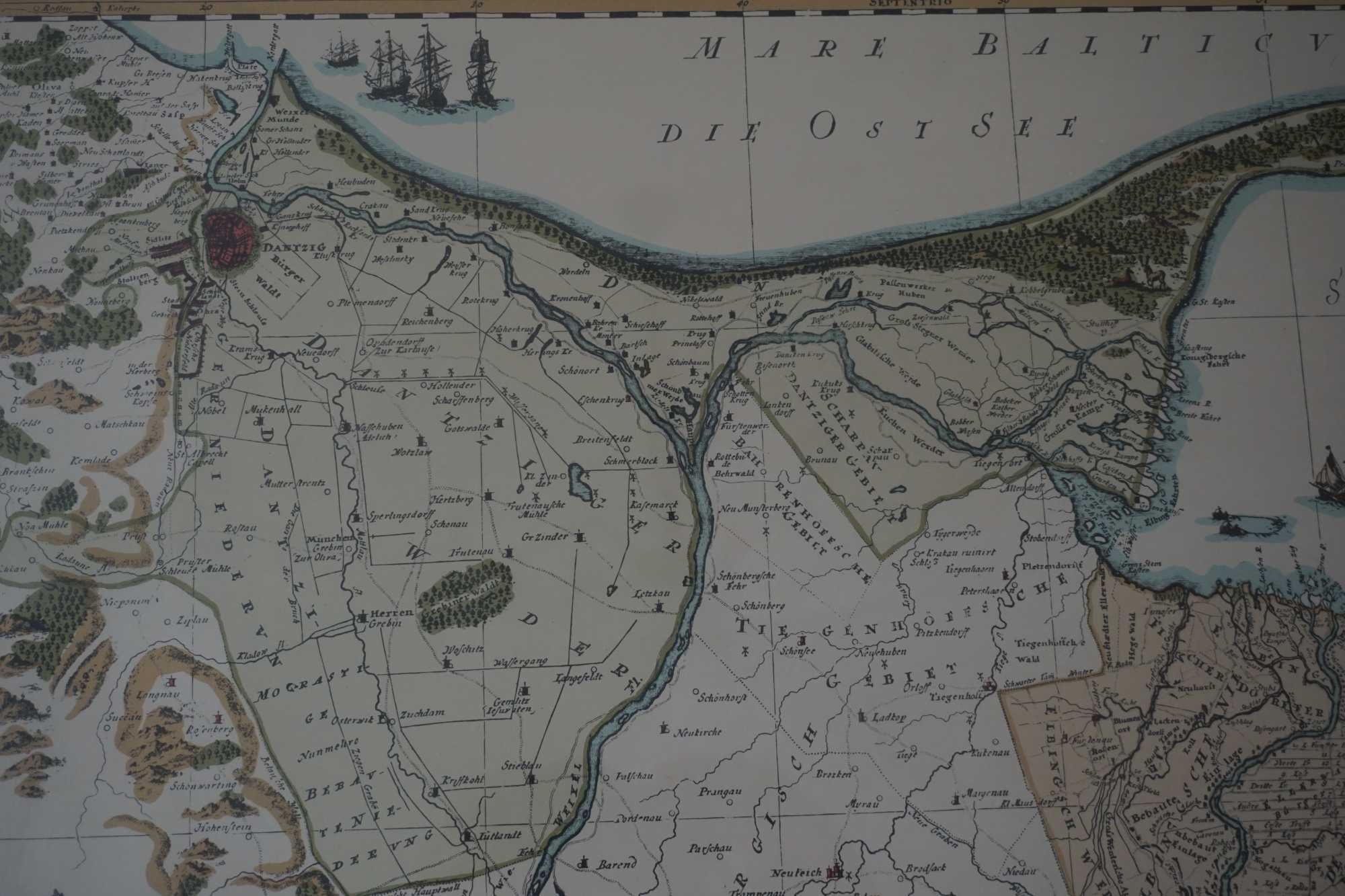Harta istorica Prusiei de Vest (cu rama)