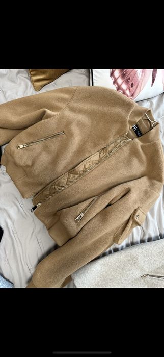 Късо кафяво бомбър  зимно палто zara ЗАРА С размер