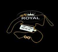 Bijuteria Royal lanț din aur 14k 1.30 gr