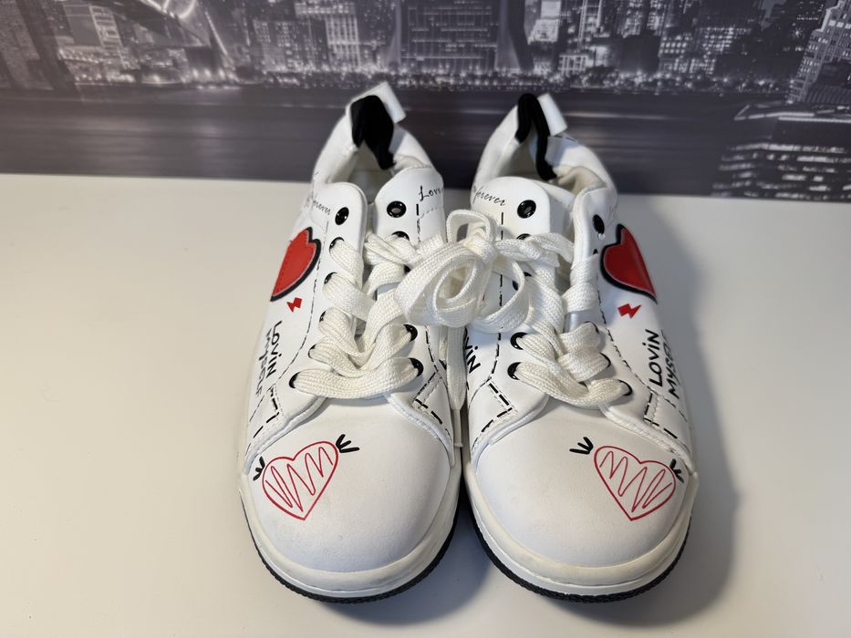 Дамски кецове с принт – сърца и надписи 41 номер