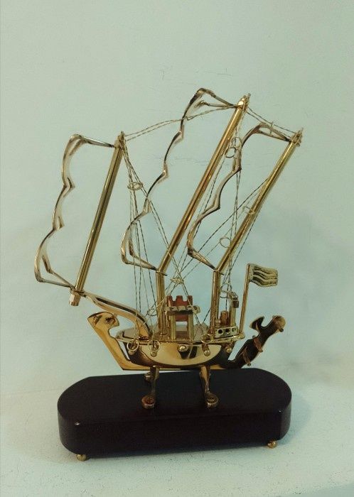 Superbă macheta nava de colecție din bronz,piesa cu o lucrătură de o f