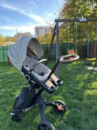 Stokke Xplory V6 2 în 1 Brushed Grey