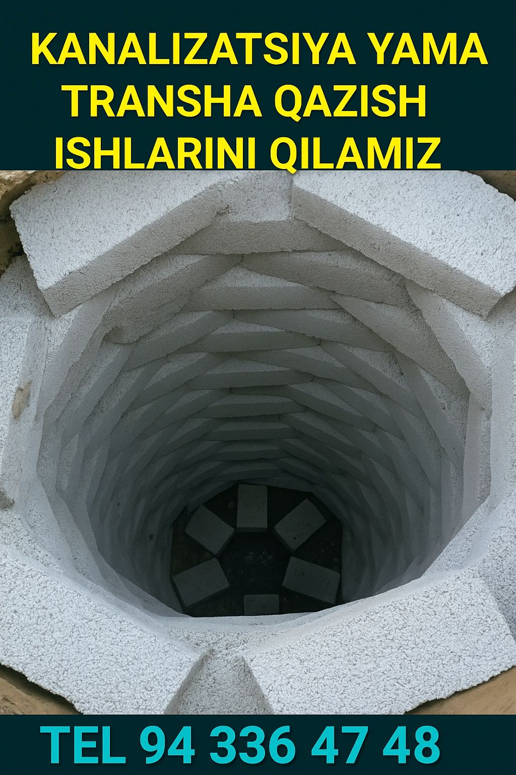 Kanalizatsiya yama va transha qazish xizmati – Qarshi
