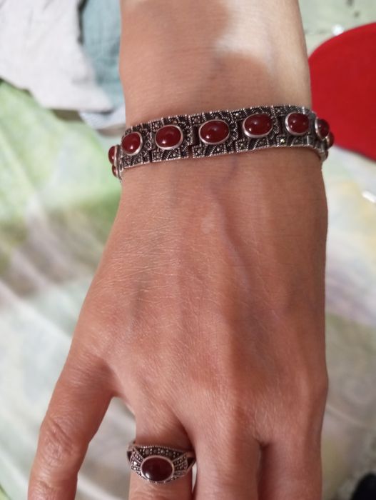 Продаю, Женский Браслет и Кольцо, Серебро 925 пр.с Камнями.