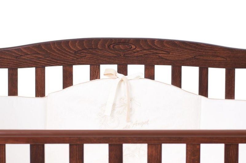 Кроватка детская ЛД15 орех (+ матрас, + непромокаемый наматрасник)