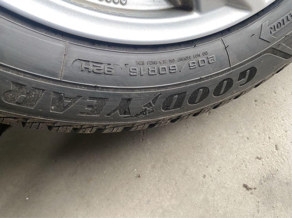 Jante aliaj R16 5x112 cu anvelope M+S 205 60 16