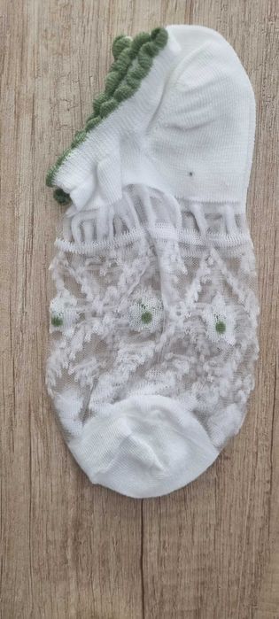 4 бр. красиви прозрачни чорапки с цветя, one size