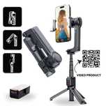 Stabilizator GIMBAL cu 2 axe + selfie stick cu lumina de umplere A10
