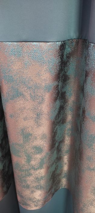 Завеси от качествен блекаут цвят туркоаз декориран с жакард