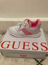 GUESS pink and white sneakers