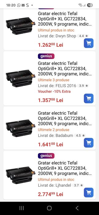 Tefal optigril xxl
