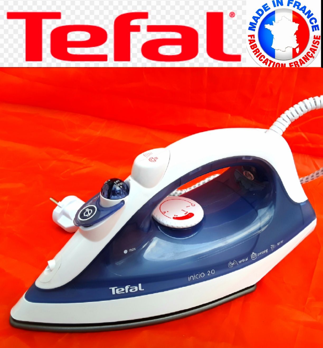 Fier CALCAT TEFAL 1800 W Talpă TEFLON Calcare Verticală - NOU - 95 Lei