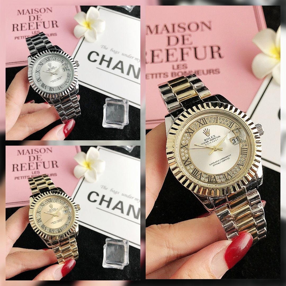 Луксозен дамски ръчен часовник Rolex, стилен Ролекс , водоустойчив