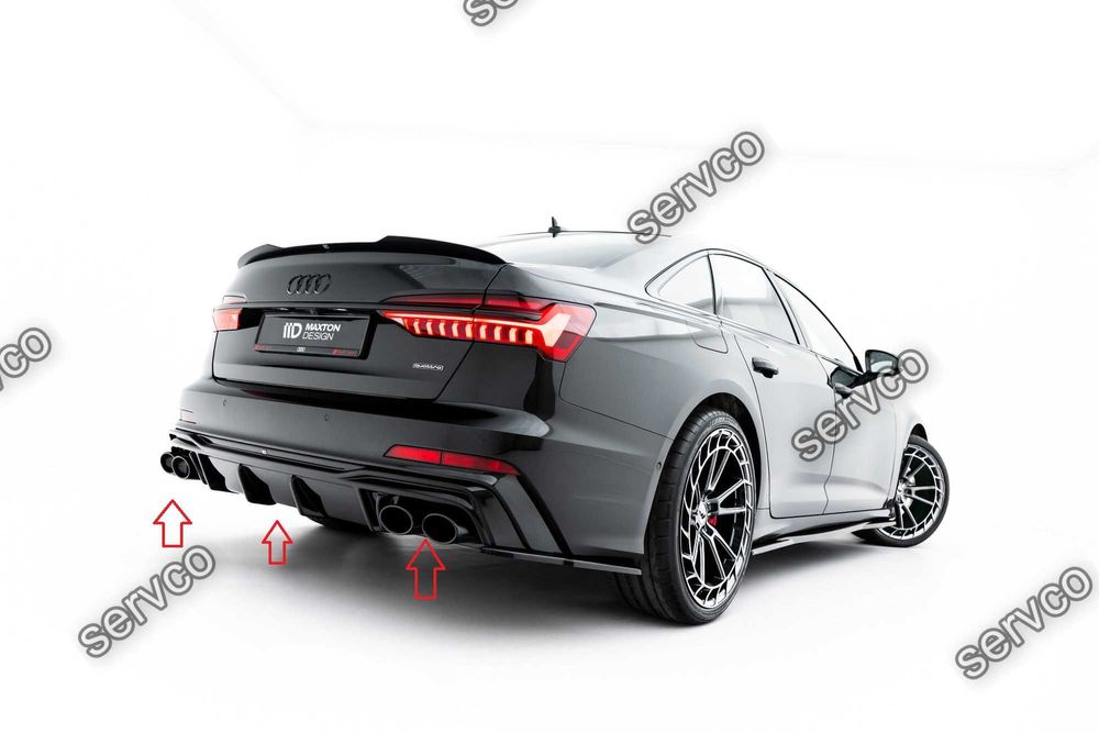 Difuzor bara spate si imitatii evacuare Audi A6 C8 S-Line 2023-2025 v6