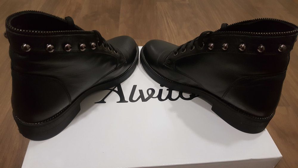 Боти естествена кожа Alvito