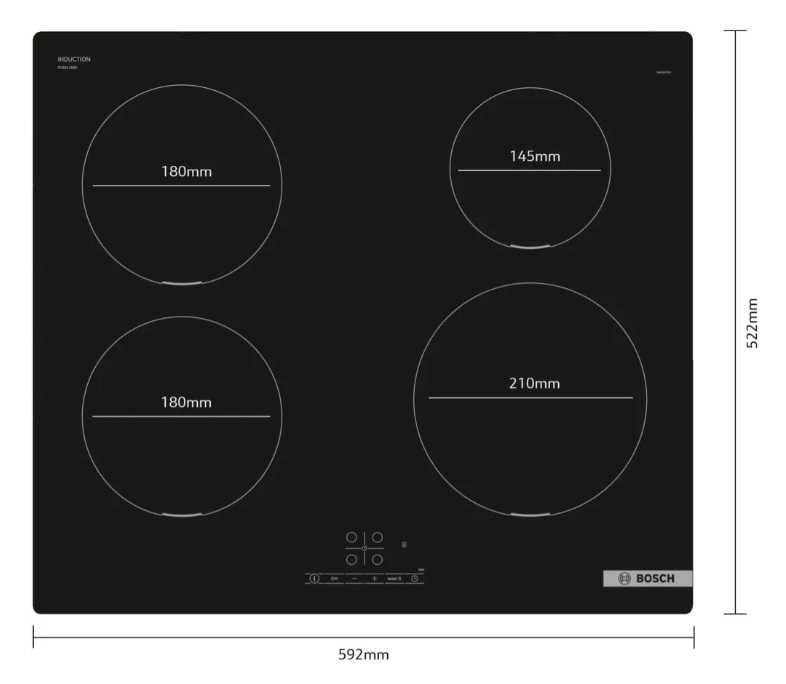 Индукционен плот за вграждане Bosch PUE611BB5E, 4 зони с гаранция