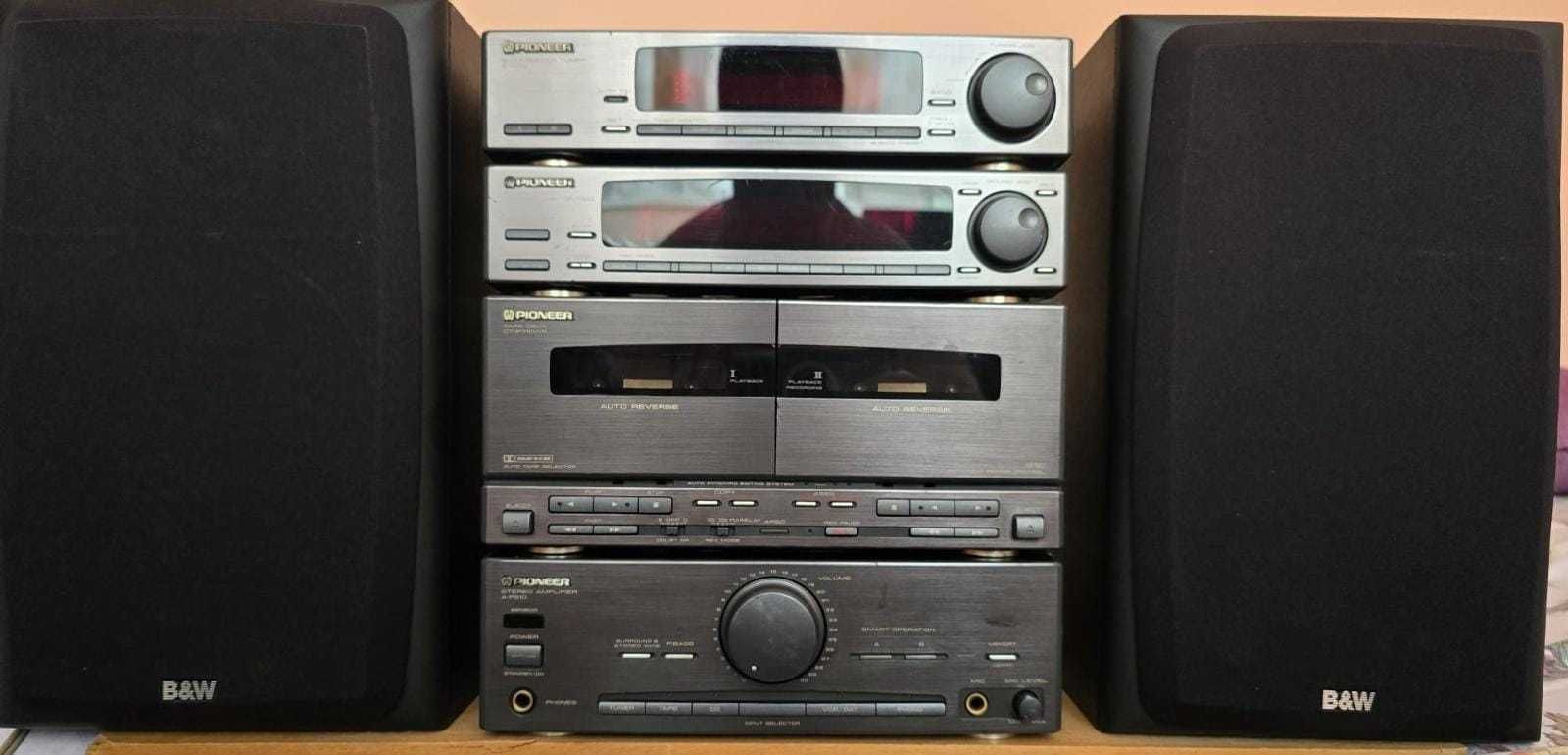 Sistem audio Pioneer a-p510 si doua boxe de raft B&W, premiate in 2001