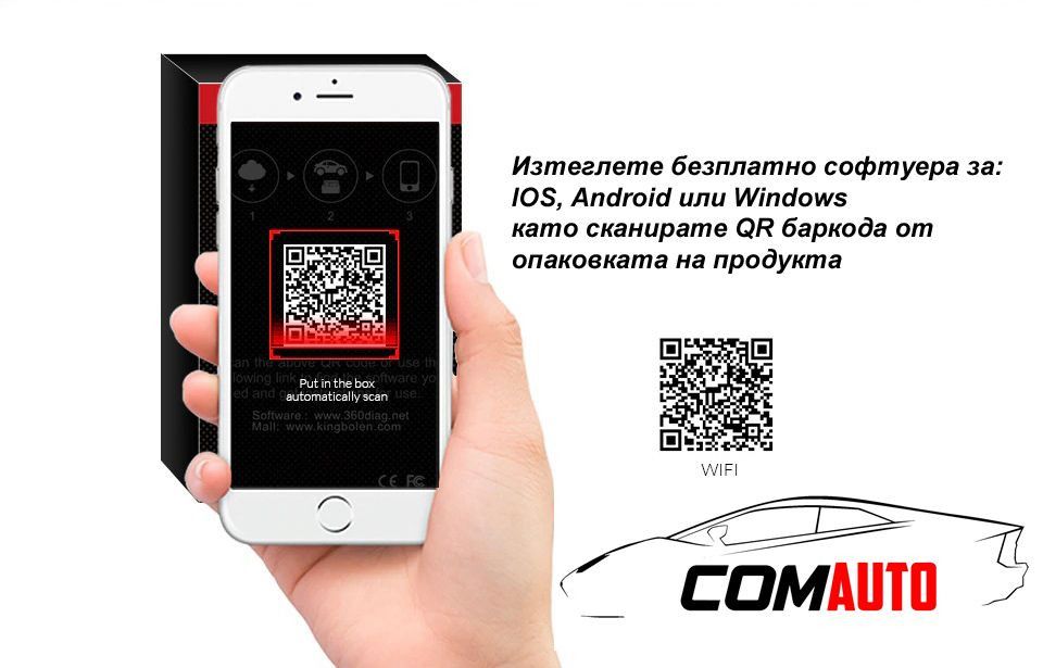 Професионален ELM 327 / Автодиагностика IOS / Android / Windows с WIFI