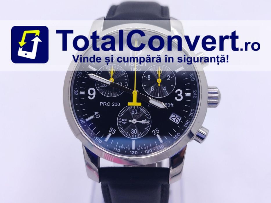 Tissot PRC 200 barbatesc curea piele, Garantie 24 luni | #D87870