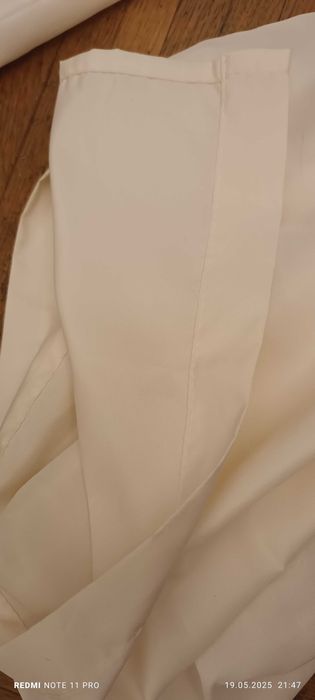 Draperii alb murdar crem VidaXL