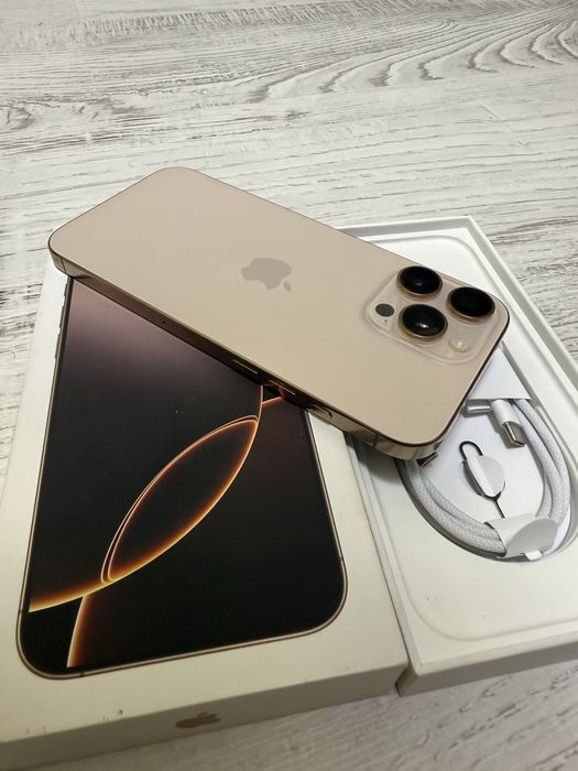 100% БАТЕРИЯ КАТО НОВ Iphone 16 Pro Max 256GB Desert ГАРАНЦИЯ