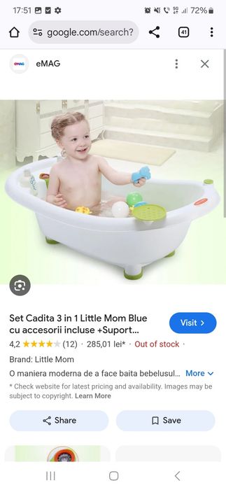 Cadita 3 în 1 cu suport