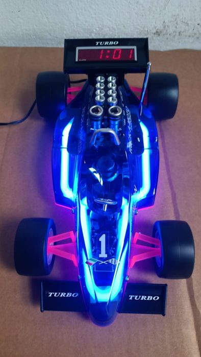 Radio Cu Ceas Nou Cu Neon Alarmă Cu Sunet Motor F1 Mașinuță Formula 1