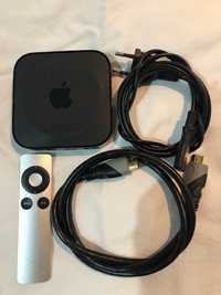 Apple tv generatia a-3 cu telecomanda si cabluri