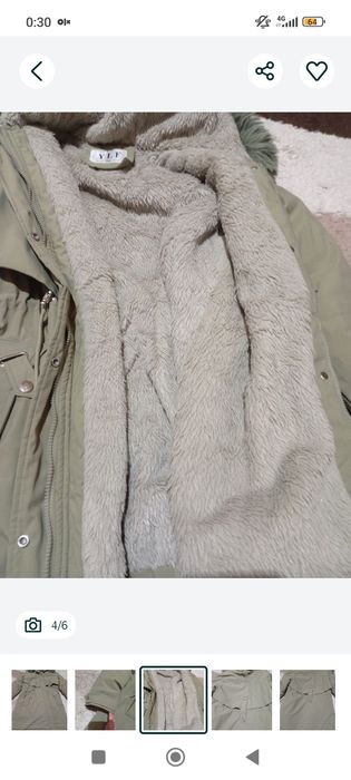 Теплая куртка с мехом