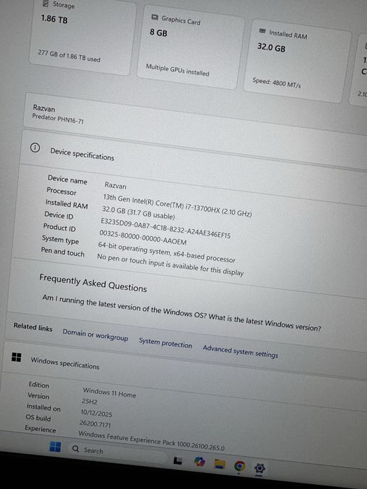 Acer Predator Helios Neo 16 (i7-13700HX + RTX4060) Laptop Gaming