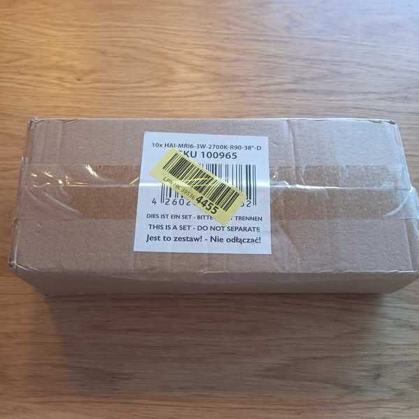 Комплект 10x LED крушки MR16 GU5.3, 3W, 2700K димируеми