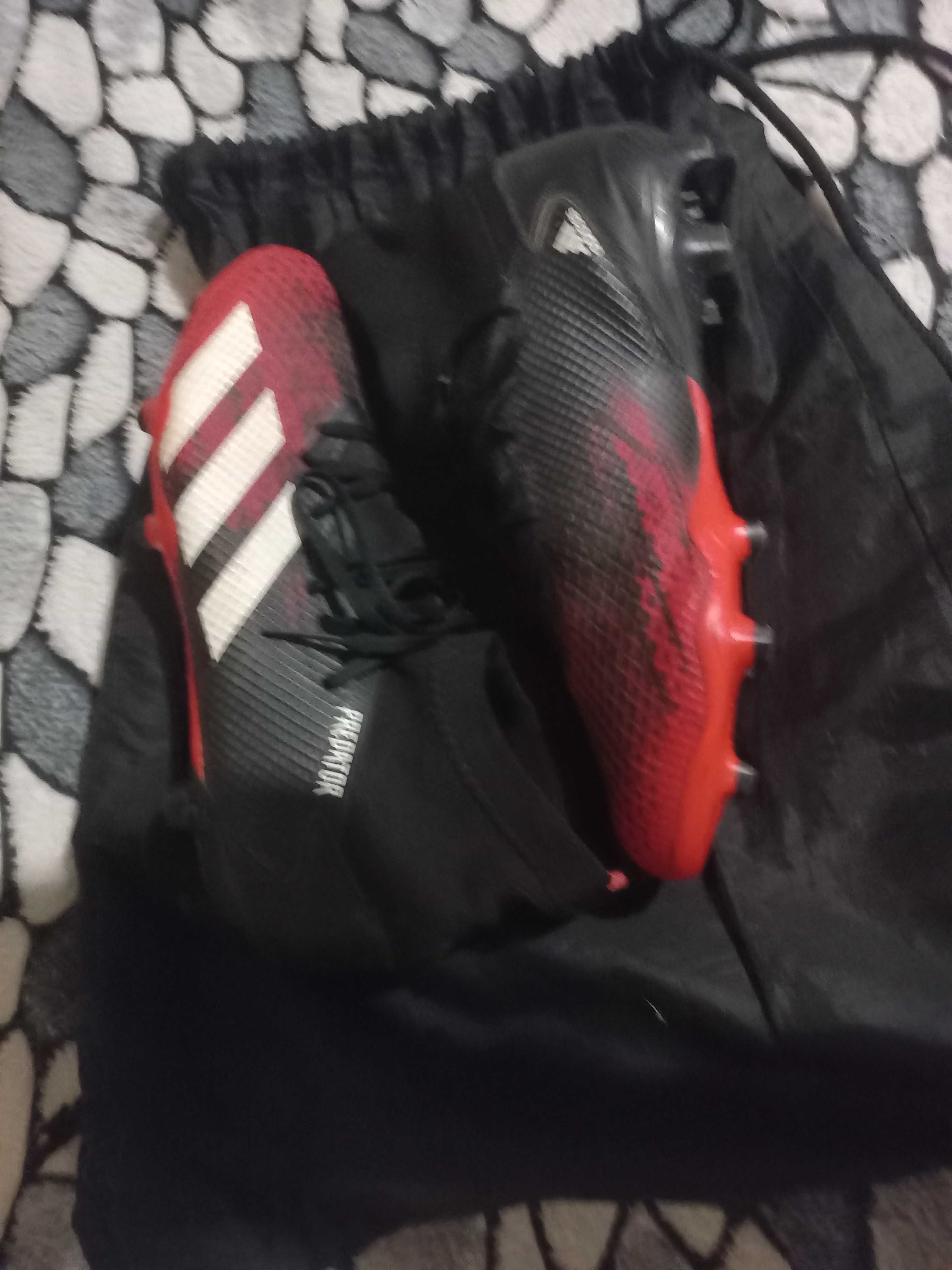 Adidas бутонки black and  red edition