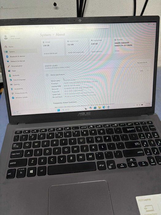 Laptop ASUS Vivobook X515MA-BR062T cu procesor Intel Celeron 8Gb 256Gb