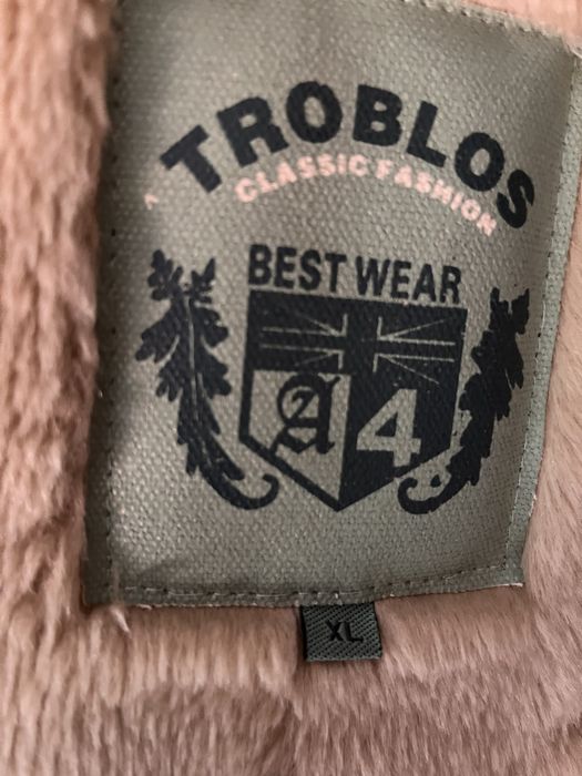 Geaca piele imblanita XL