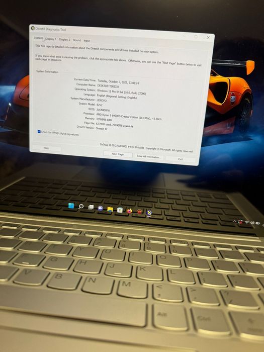 Laptop Yoga PRO X OLED 4K 120Hz RTX 3050 Touchscren Ryzen9 RAM 32 DDR5