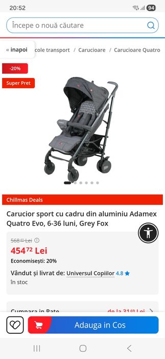 Carucior pliabil quattro