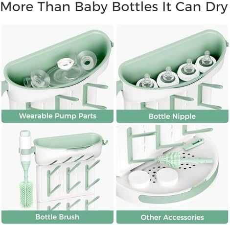 Нова Momcozy стойка за сушене – 18 шишета, пестене на място, безопасна