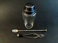 WMF Shaker cocktail Cristal ART DECO BAUHAUS Lingurita Cleste Argintat