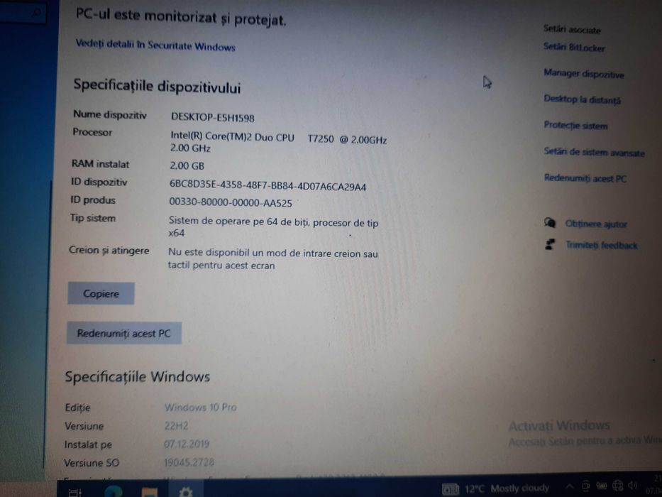 Placa de baza laptop Dell E5400 + procesor + rami