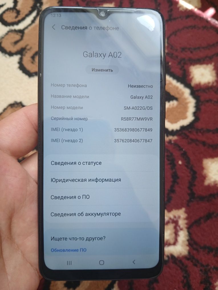 Samsung a02 sotiladi ideal holatda
