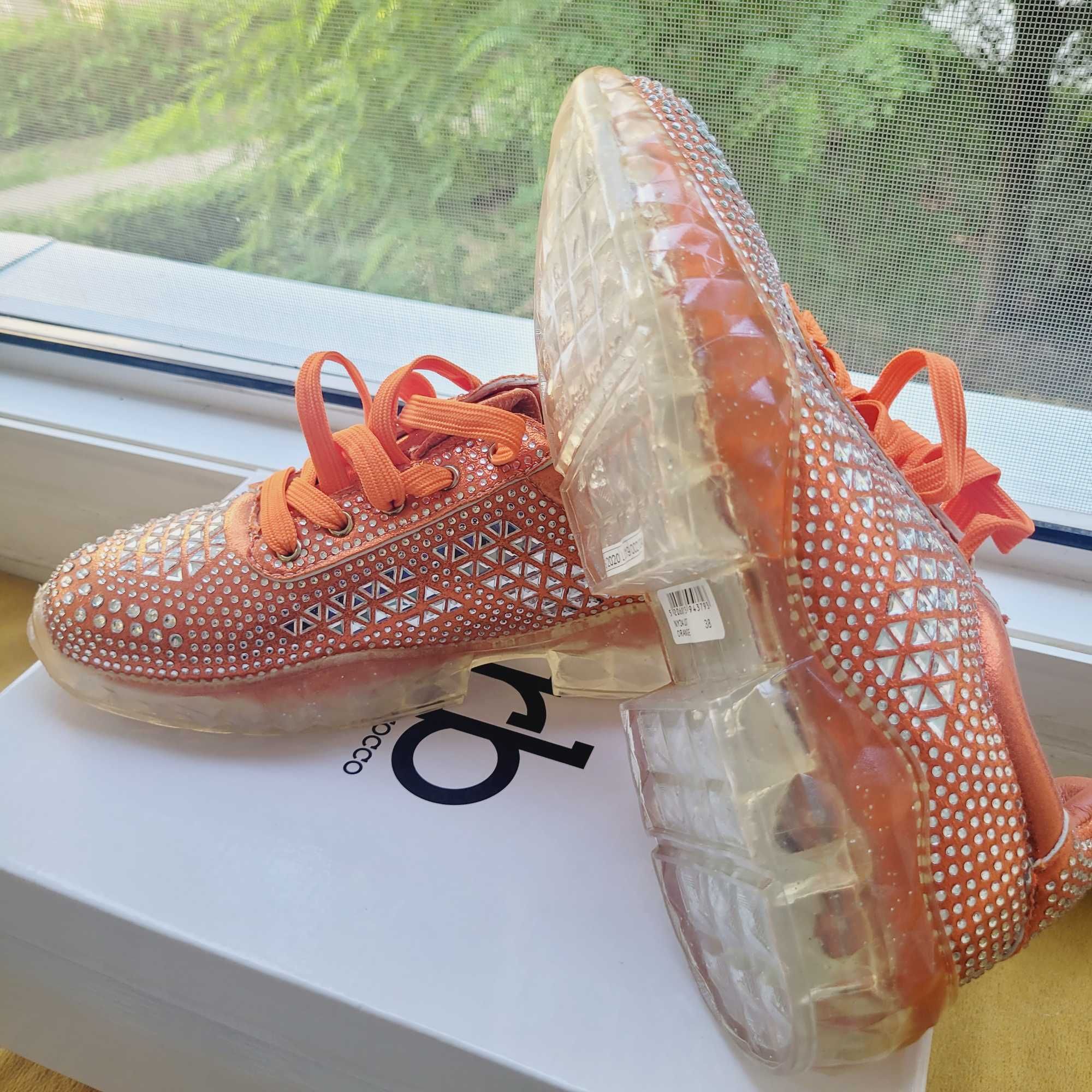 Adidași Sneakers dama Cristale Noi 38 Portocalii